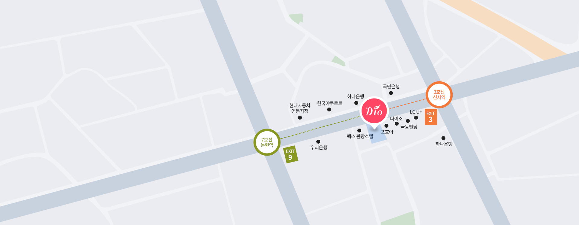 압구정 디오 지도 이미지