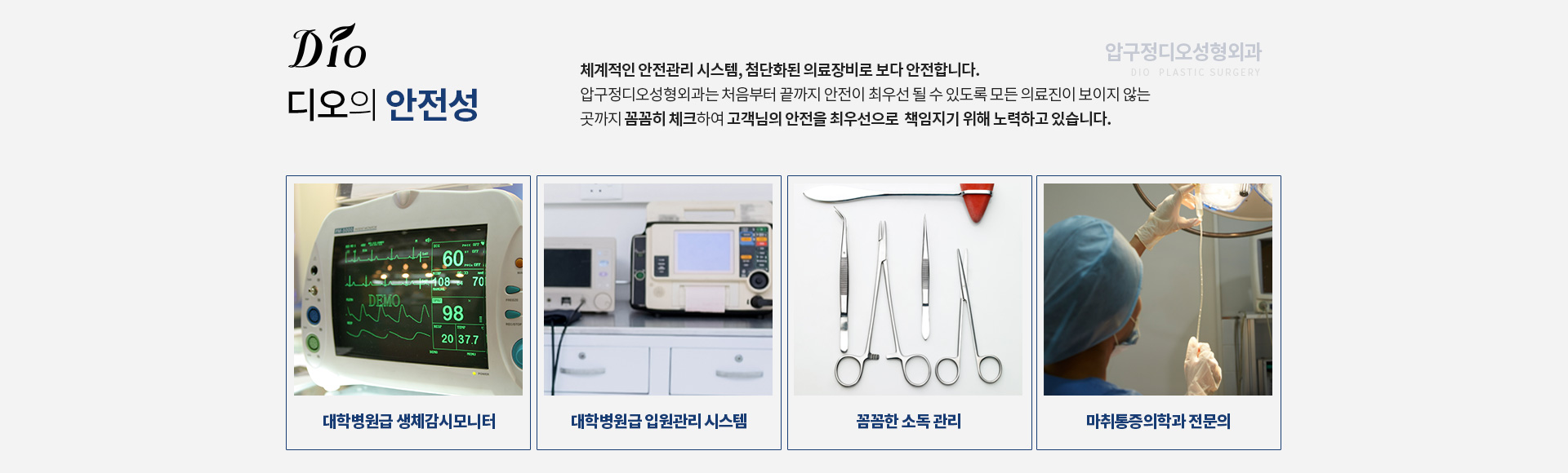 디오의 안전성
